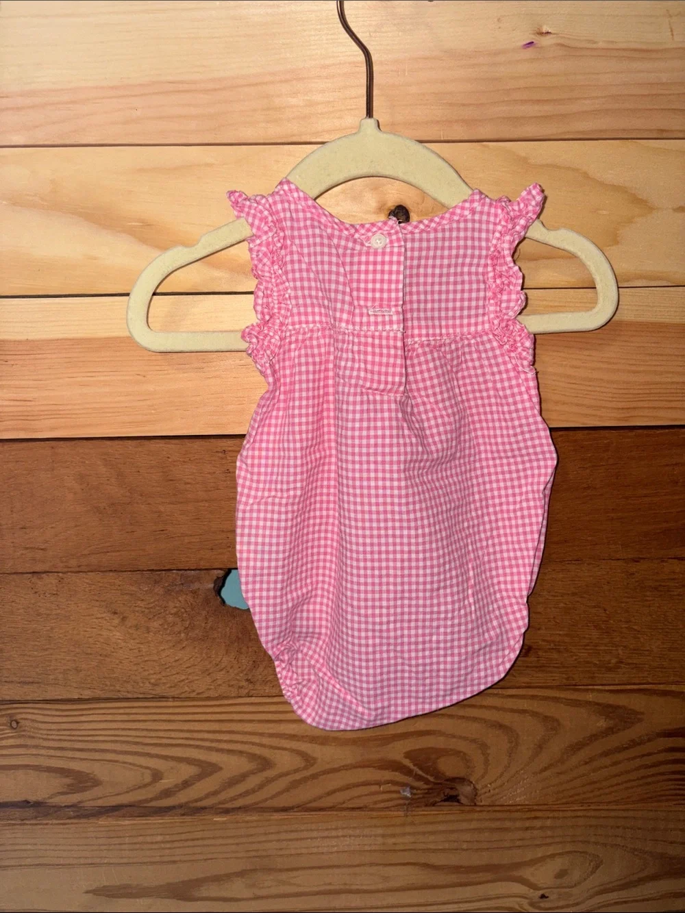 OshKosh B'gosh Pink Gingham Baby Romper